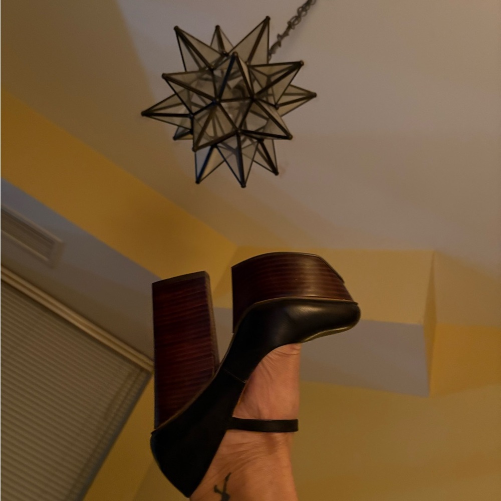 Shellys London Black and Brown Platform Shoes